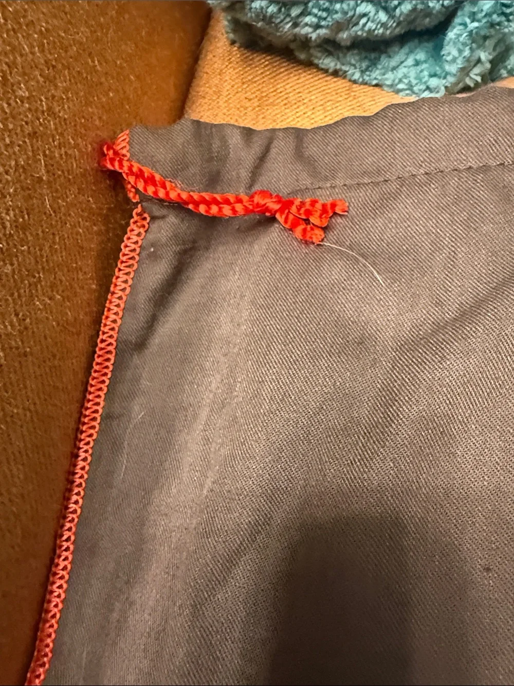 Coach Brown Dust Bag with Red Drawstring Accent 19x15”
